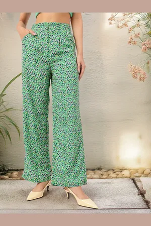 DressBerry Women Dainty Ditsy Wide Leg Trousers