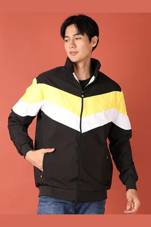 V-Mart Men Mock Collar Colourblocked Cotton Casual Bomber Jacket