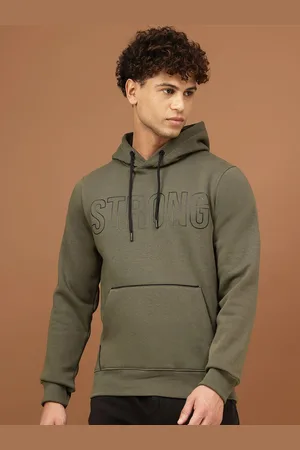 Richlook Men Printed Hooded Pullover Sweatshirt
