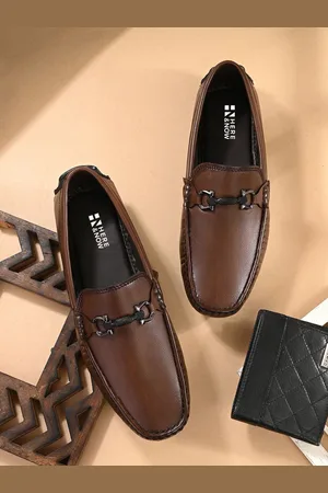 HERE&NOW Men Round Toe Slip-On Loafers