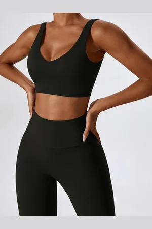 LULU & SKY Women Solid Scoop Neck Nylon Top