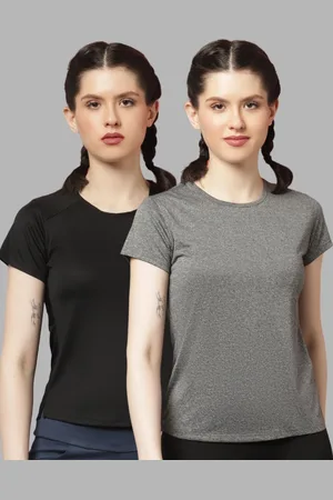 Friskers Women Pack Of 2 Solid Round Neck T-shirts