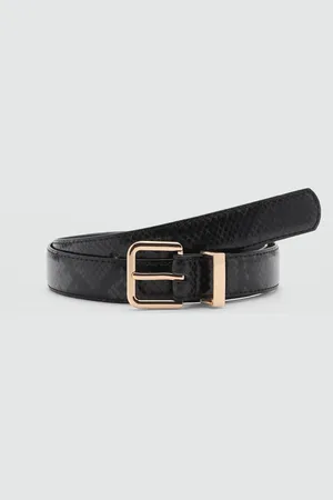 MANGO Women Animal Print Slim Belt