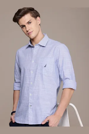 Nautica Men Smart Slim Fit Striped Casual Shirt