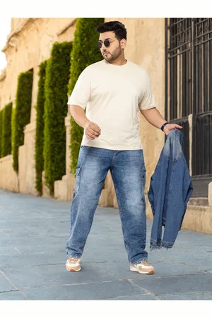 Sztori Men Plus Size Cargo Style Jeans