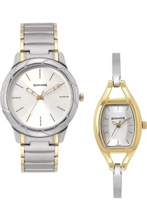 Sonata Unisex PAIRS Pair His and Her Analogue Watches NR71258114BM01