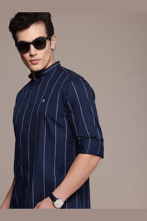 French Connection Men Smart Slim Fit Striped Pure Cotton Casual Shirt