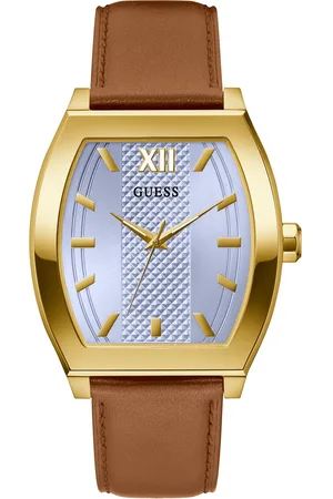 Guess Men Dress Punctual Leather Straps Analogue Watch GW0706G2