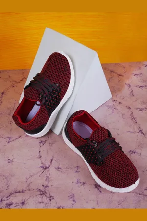 YK Boys Woven Design Lace-Ups Sneakers