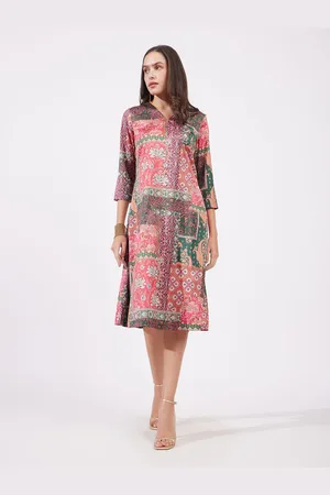 FableStreet Women Floral Print A-Line Dress