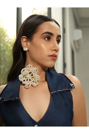 ISHKAARA Pearl Beaded Choker Necklace