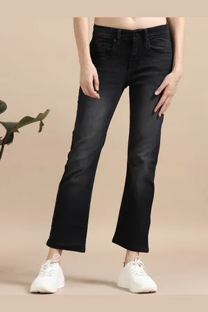 Mast & Harbour Women Comfort Bootcut High-Rise Light Fade Stretchable Jeans