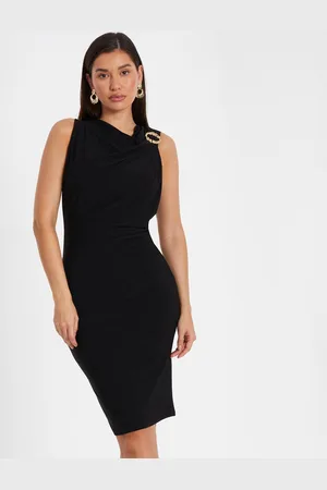 Quiz Solid Cowl Neck Bodycon Dress