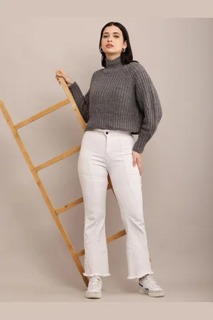 NoBarr Women Open Knit Pullover Sweater