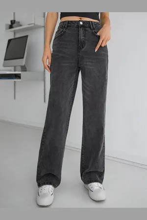 KOTTY Women Straight Fit High-Rise Stretchable Cotton Jeans