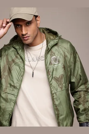 Roadster The Life Co. Abstract Printed Hooded Biker Jacket