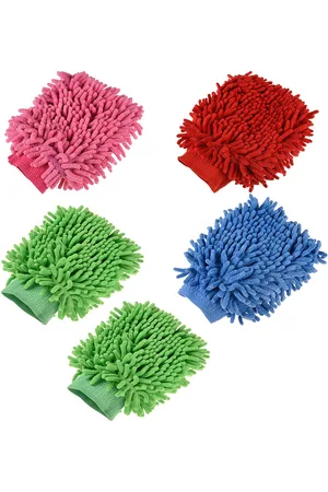 Kuber Industries Green 5 Pcs Hand Duster 50 GSM Gloves