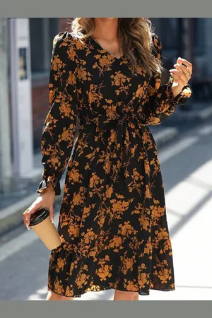HERE&NOW Women Floral Printed Fit & Flare Dress