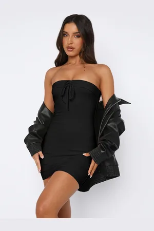 HERE&NOW Women Strapless Bodycon Mini Dress