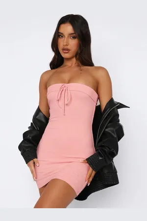 HERE&NOW Women Strapless Bodycon Mini Dress