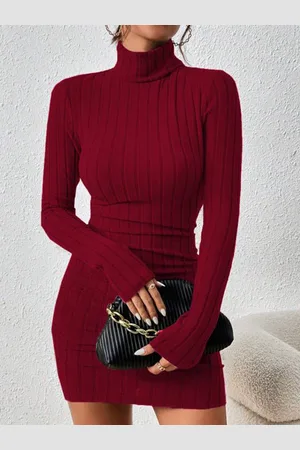 HERE&NOW Women Knits Bodycon Mini Dress