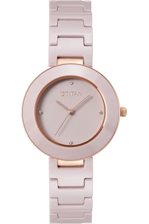 Titan Women Purple Ceramic Analogue Watch 95189KC08