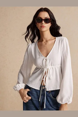 HERE&NOW Women Kimono Sleeve Solid Top