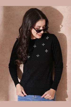 Globus Women Round Neck Pullover with Embellished Detail