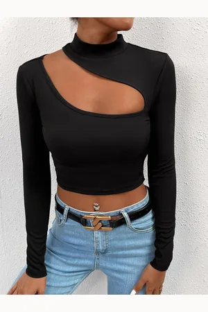 HERE&NOW Women Cutout Crop Top