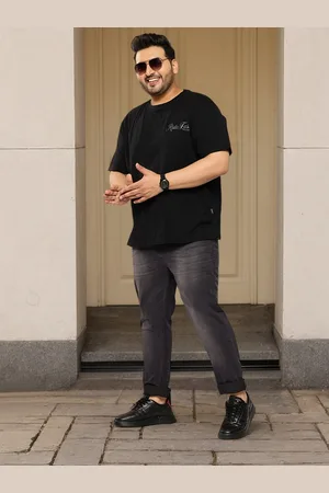 Sztori Men Plus Size Skinny Fit Light Fade Stretchable Jeans