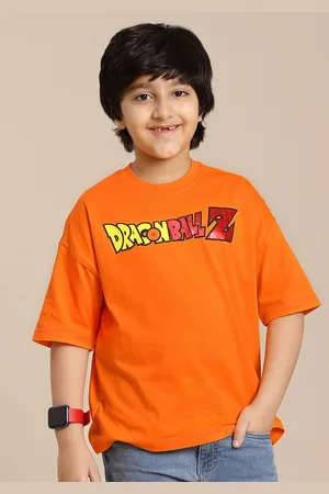 Kidsville Boys Dragon Ball Z Graphic Printed Round Neck Cotton Oversized T-shirt