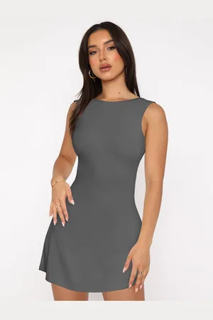 HERE&NOW Women Solid A-Line Mini Dress