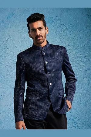 Vastramay Embellished Slim Fit Bandhagala Jodhpuri Blazer