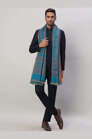 HANDICRAFT PALACE Striped Woven Design Woollen Shawl