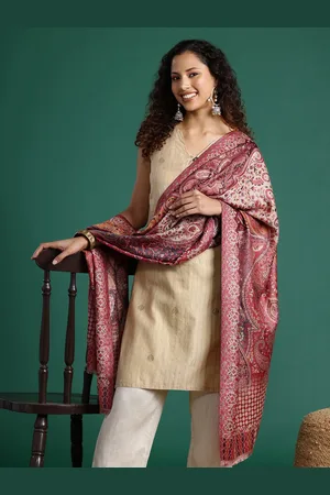 Sangria Women Woven Design Stole