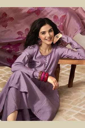 Ishin A-Line Kurta with Trousers & Dupatta