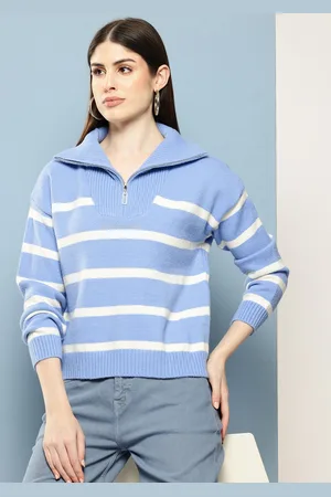 Chemistry Women Striped Woollen Pullover