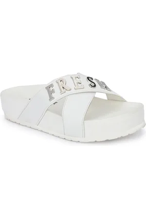 FRESH 1947 FEET Women Printed PU Open Toe Flats