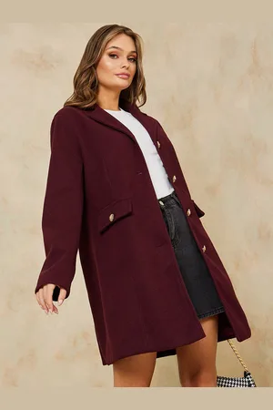 Styli Women Wool Like Longline Buttoned Coat