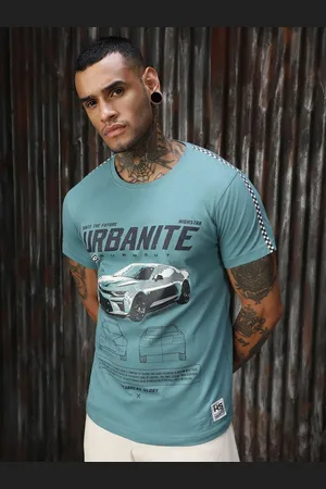 High Star Men Moto Racer Printed Regular Fit Cotton T-shirt