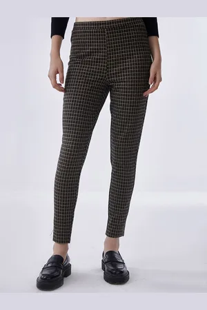 COVER STORY Women Checked Regular Trousers