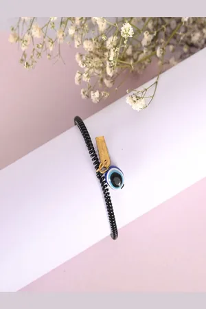 NVR Beaded Evil Eye Spring Ring Bracelet