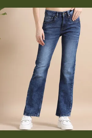 Mast & Harbour Women Comfort Bootcut High-Rise Stretchable Jeans