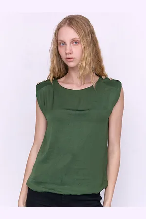 COVER STORY Women Solid Satin Top