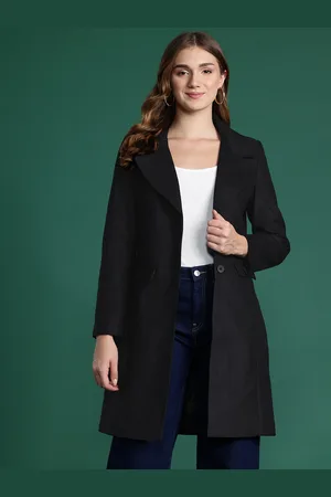 DressBerry Notched Lapel Collar Overcoat