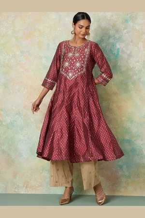 Lifestyle Floral Embroidered Anarkali Kurta
