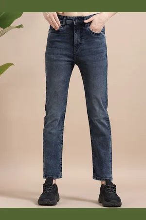 Mast & Harbour Women Cotton Straight Fit High-Rise Light Fade Stretchable Casual Jeans