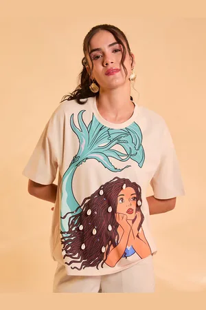 Kazo Graphic Printed Drop-Shoulder Sleeves Disney T-shirt