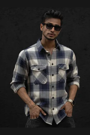 Powerlook Men Tartan Checks Opaque Checked Casual Shirt