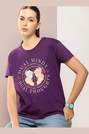 Dillinger Women Printed Pure Cotton Boxy T-shirt
